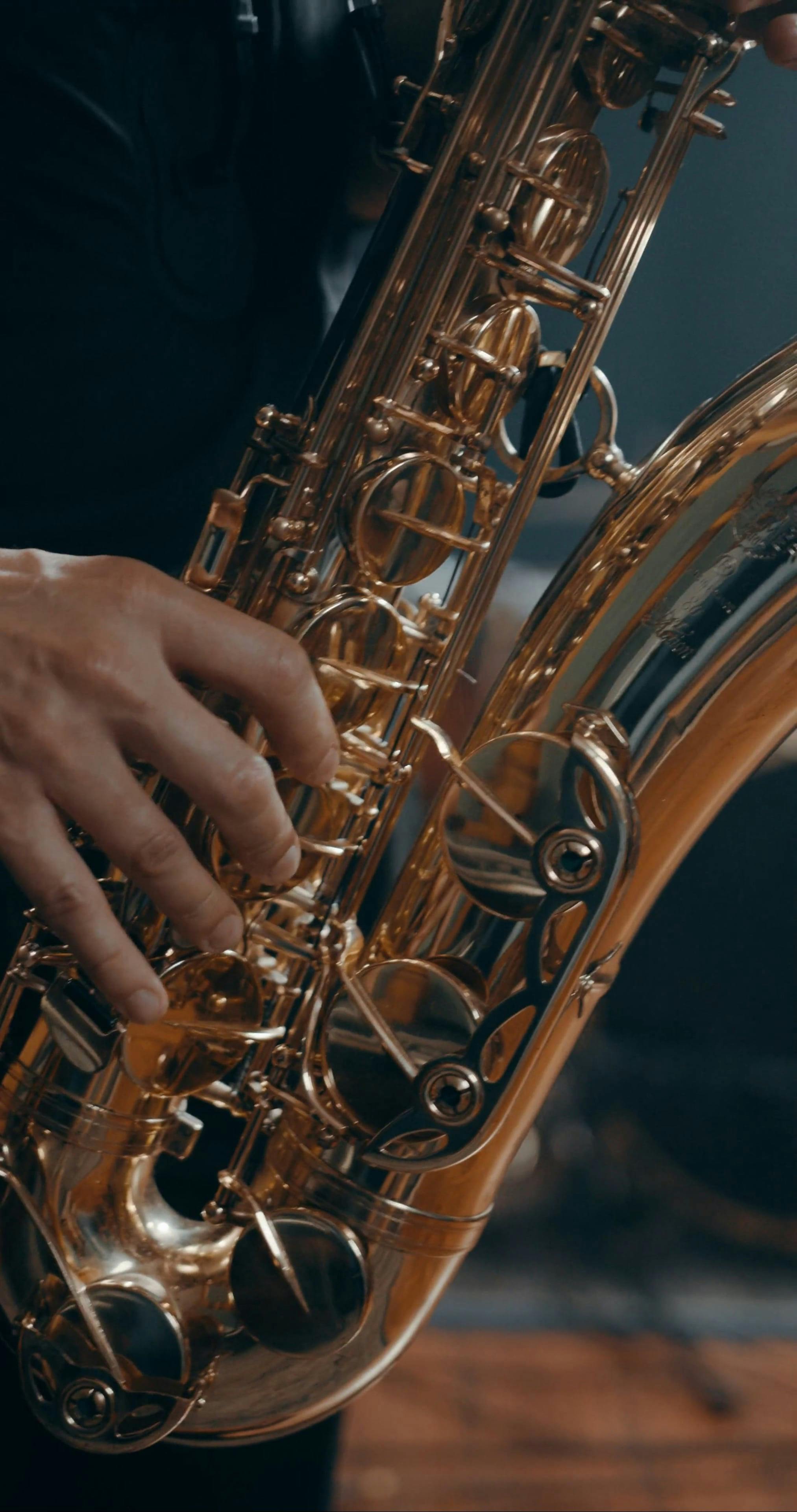 A Person Playing a Saxophone · Free Stock Video