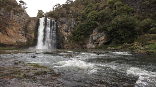 Waterfall With Stream Flowing From It