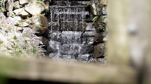 Water Falling Through Rocks