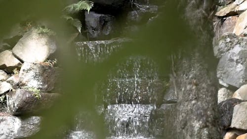 Water Flowing Through Rocks