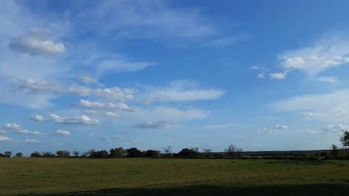 Time-Lapse Video of Grass Field Under White Clouds and Blue Sky