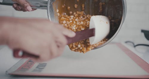 Making A Caramel Peanut Candy