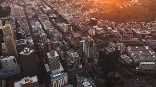 Drone Footage of City Buildings