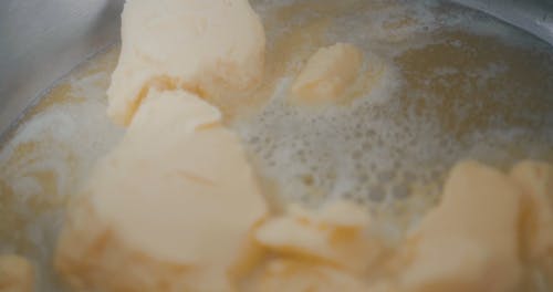 Close-Up View of a Melted Butter