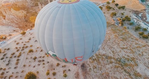 Aerial Footage of Flying Hot Air Balloons