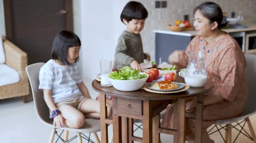 A Family Eating