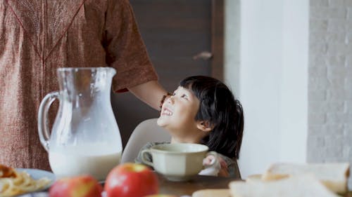 Children Drinking Milk