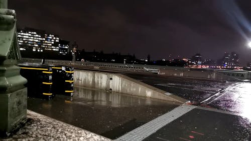 Traffic in London Rainy Night 