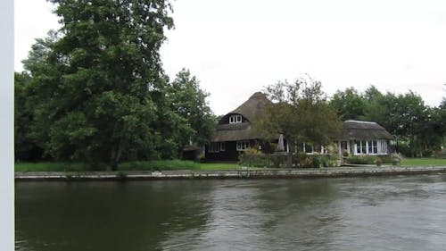 Brown House Near the River