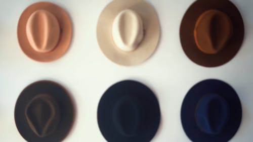 Hats Hanging on a Wall