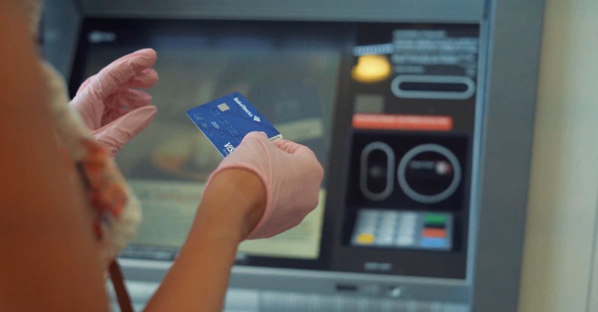 Woman Inserting Card on a Machine Free Stock Video Footage, Royalty ...