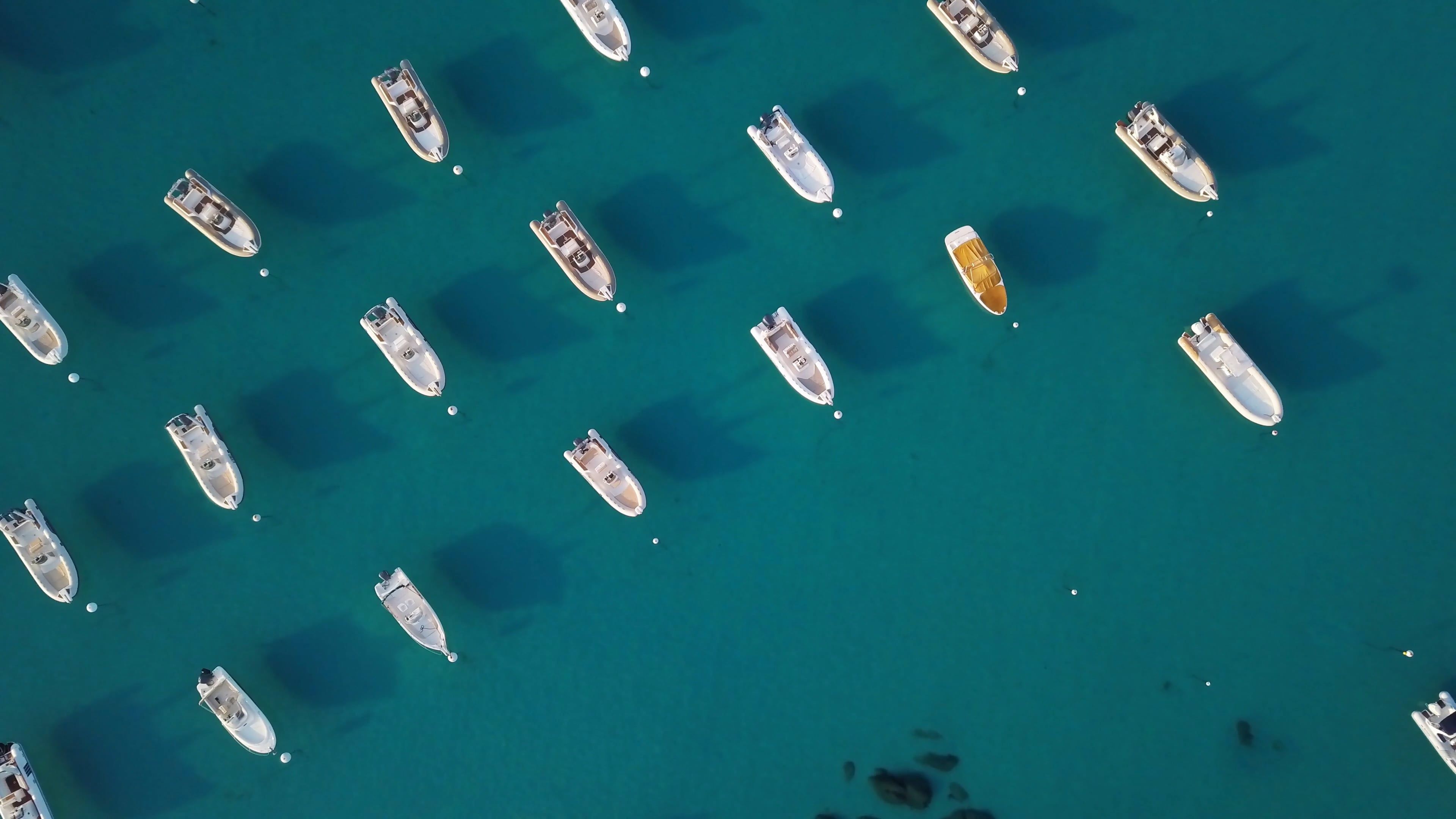 An Aerial Footage of Boats on the Ocean Free Stock Video Footage ...