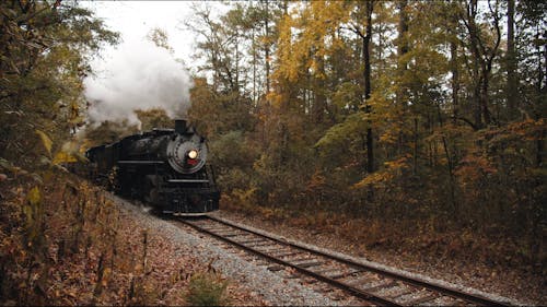 Steam Train Running 