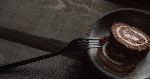 Chocolate Roll Cake Slices