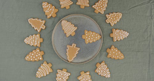 Flatlay Gingerbread Cookies 