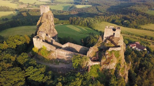 Drone Footage of Ruined Castle