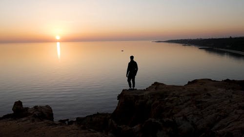 Man in a Cliff Edge