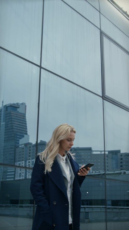 A Woman Making A Phone Call Outside