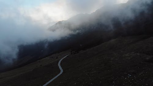 Drone Footage of a Mountain Roadway