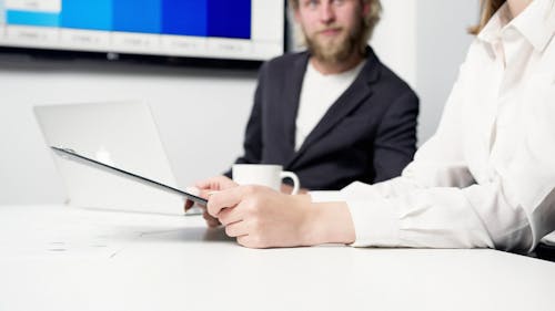 Young People in Office Meeting