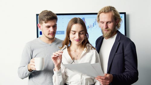 Young Business People Looking at Camera