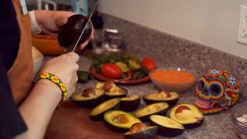 Person Preparing a Food