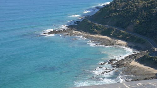 Coastal Road by the Blue Ocean