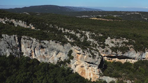 Drone Footage Of The Mountain Cliff Rocks