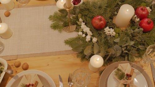 Food Preparation On The Dining Table