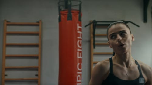 A Woman Training Her Boxing Skills