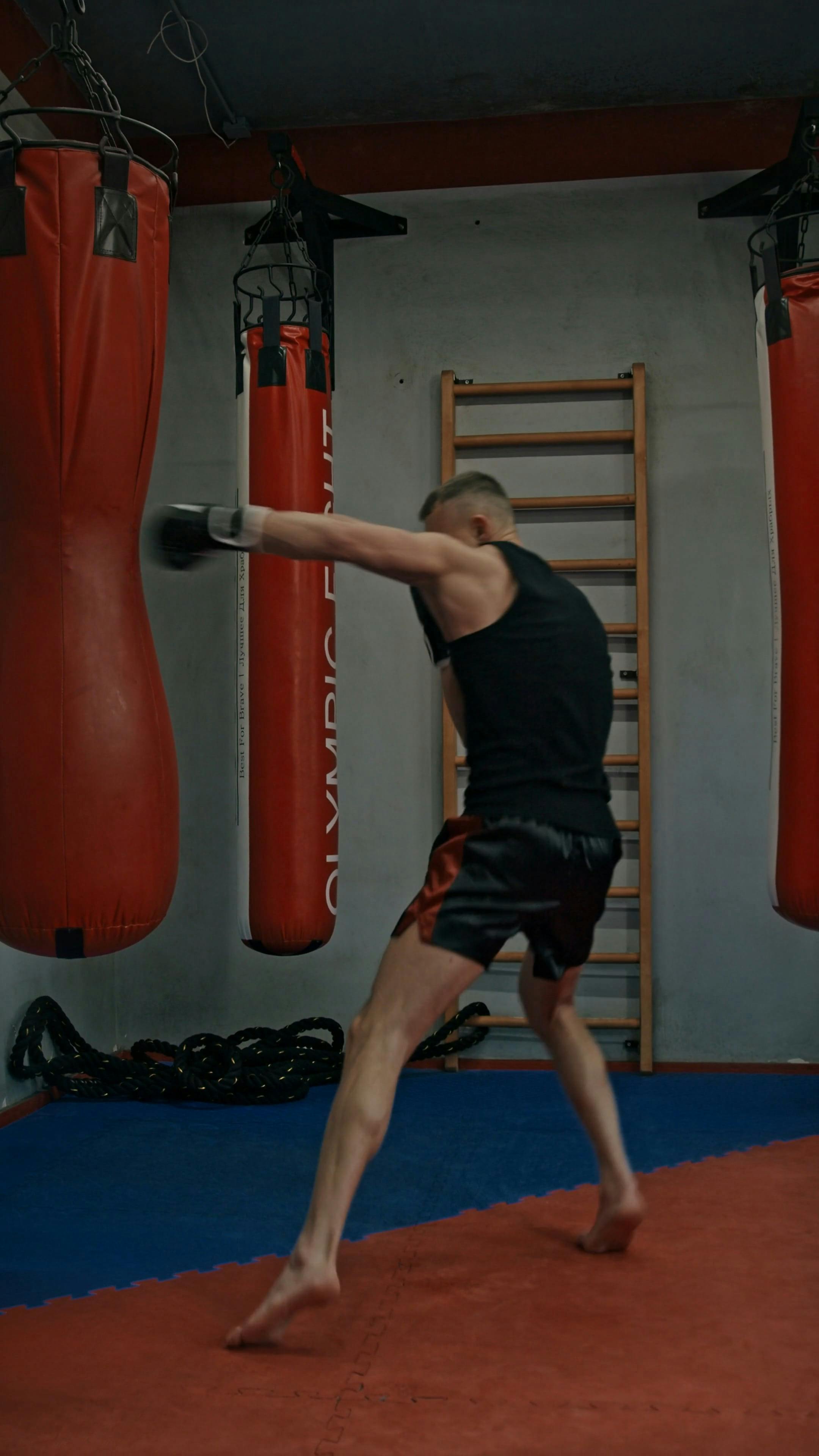 A Man Training His Kickboxing Skills · Free Stock Video