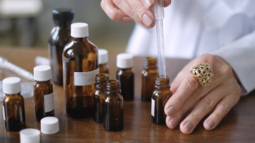 Woman Mixing Flower Essence