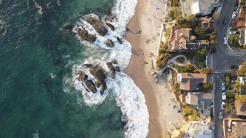 Aerial Footage of a Beach