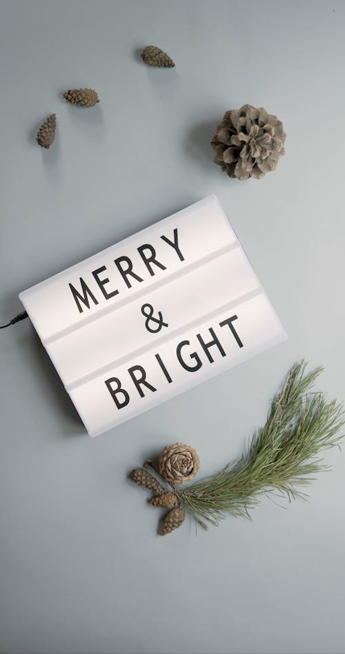 Flatlay Merry and Bright Vertical