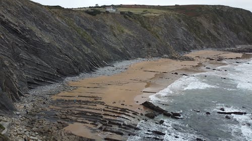 An Aerial Footage of a Coast