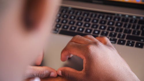 Person Typing on a Computer