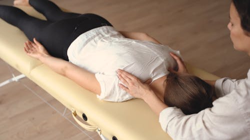 A Woman Having a Body Massage