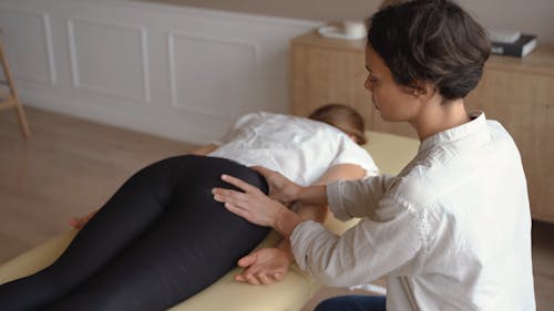 Worker Giving Back Massage 