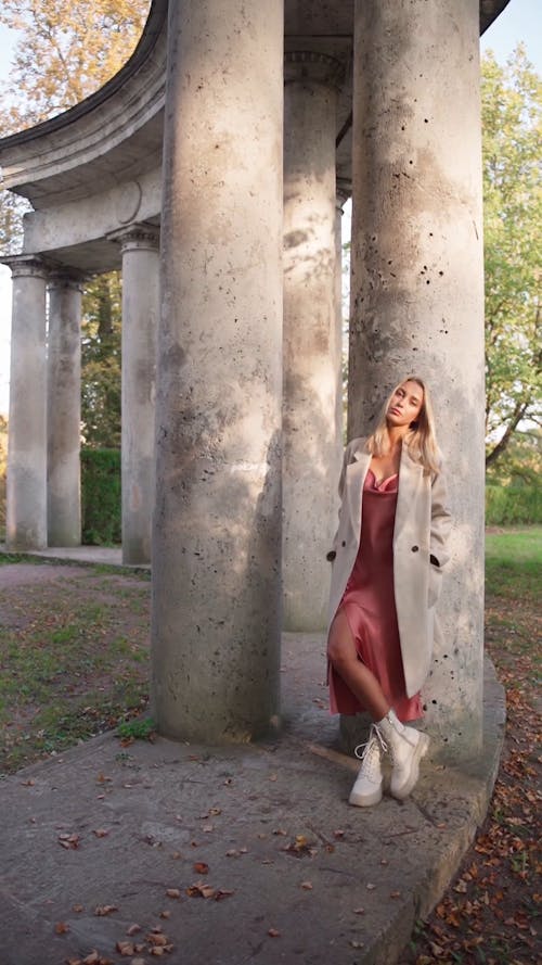 Woman Modeling in a Park 