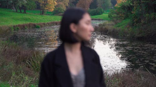 Woman Modeling in a Park 