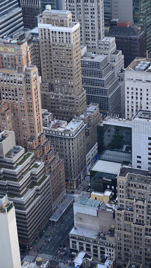 Top View of a Street in Manhattan