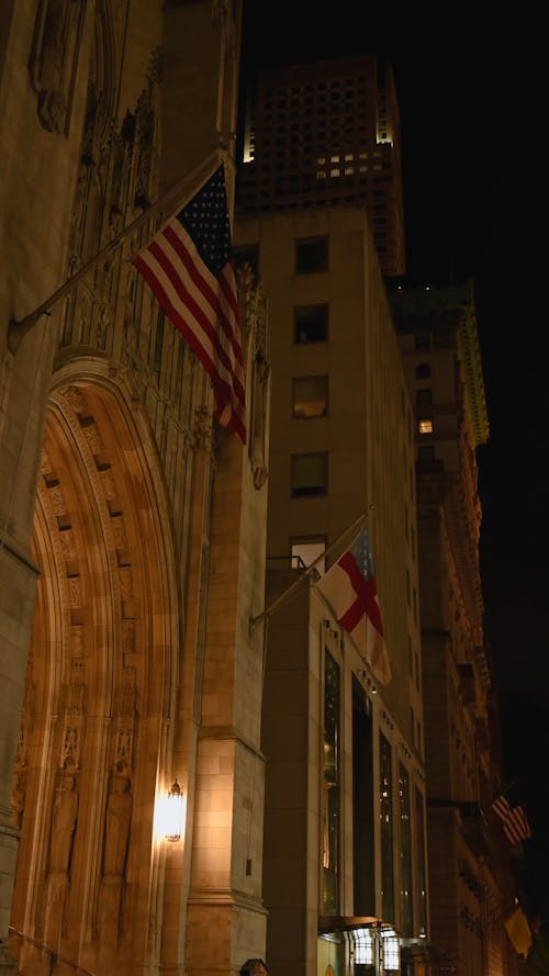 View of a Monument at Night