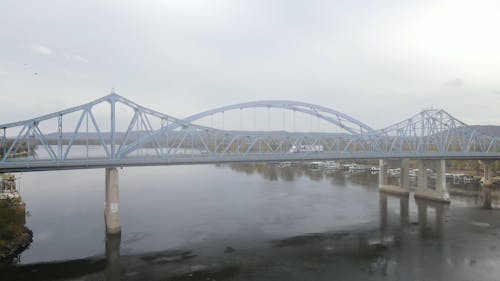 Steel Bridge Over a River 