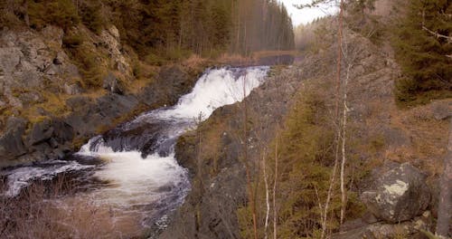 Waterfall in the Mountains