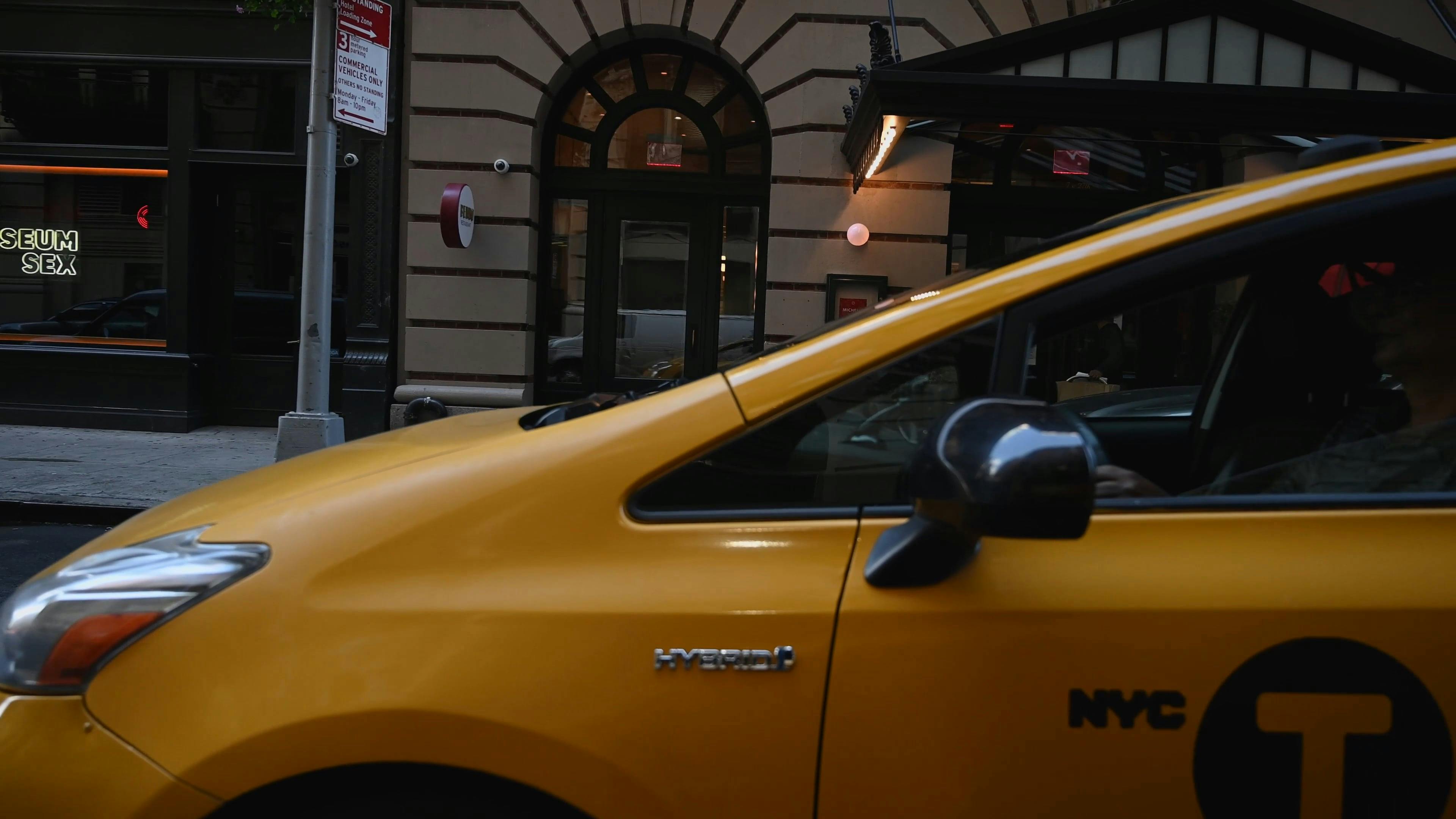 Close Up Shot of a Moving Taxi Free Stock Video Footage, Royalty-Free 4K &  HD Video Clip