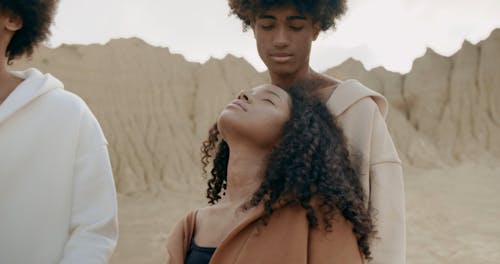 Guys Modeling in the Desert