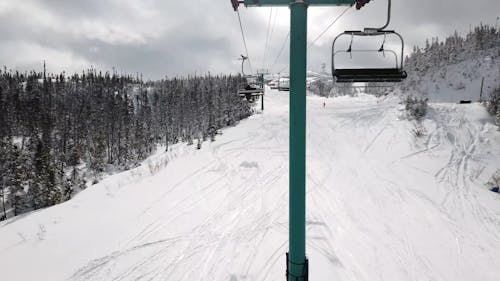 Ski Slope Seen From a Lift