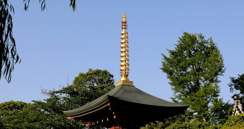 The Golden Finial on Top of Sensoji Temple Japan