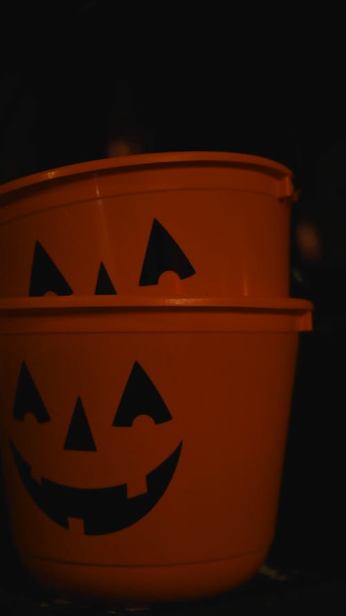 Halloween Buckets Stacked Together