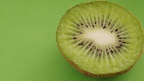 Close Up Shot of a Sliced Kiwi